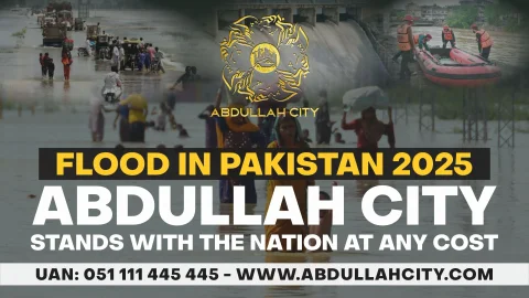 How Abdullah City is helping flood victims in Pakistan, Private sector flood relief initiatives in Pakistan, Abdullah City stands with flood affected families, United against floods Abdullah City’s pledge to Pakistan, Pakistan faces deadly floods in July 2025, Abdullah City Islamabad, Abdullah City stands with deadly floods in july 2025,